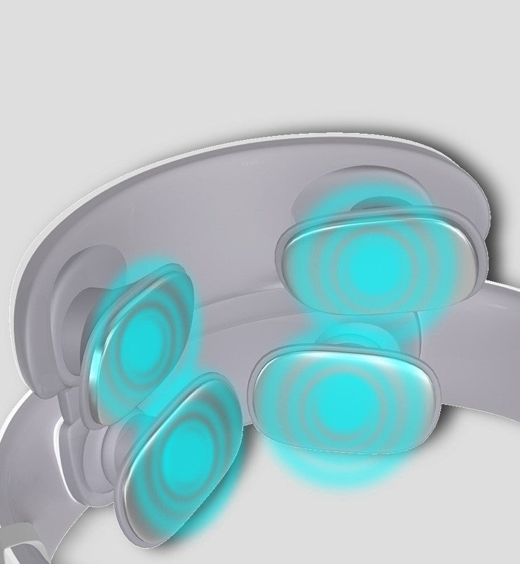 Elektrisk Smart Nackmassager – Fjärrinfraröd Värme & 2 Vibrationshuvuden