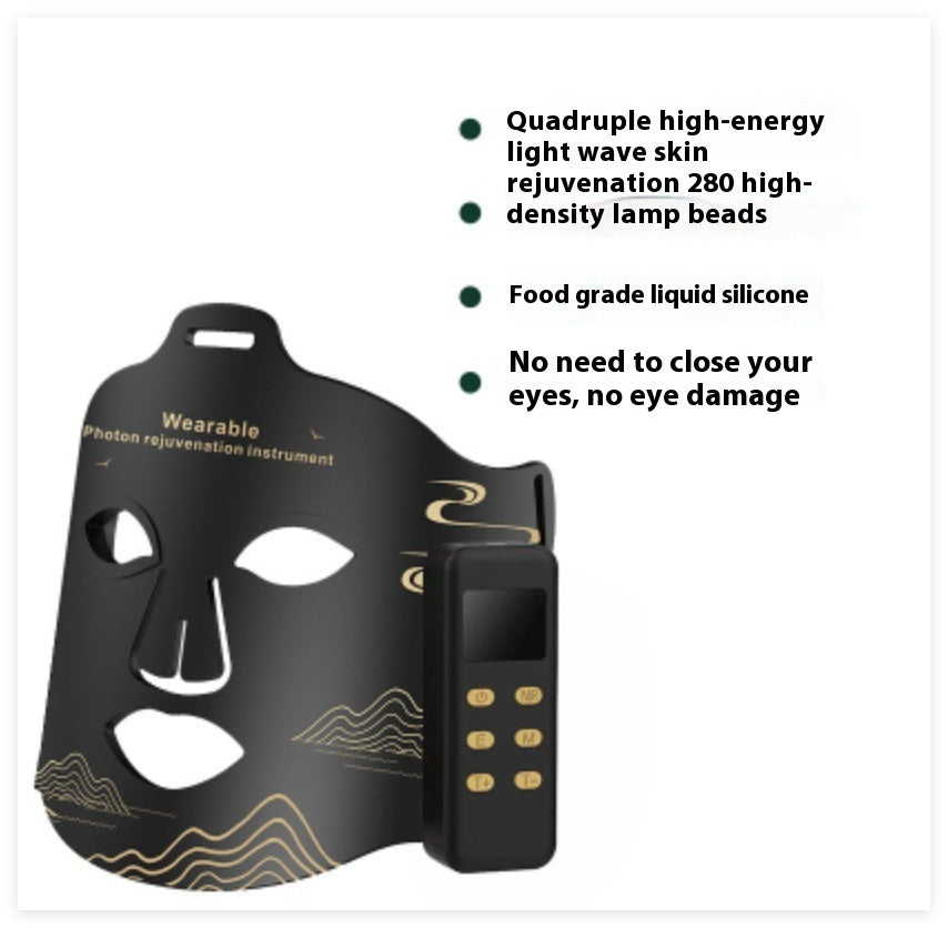 Ny Infraröd Fototerapi Skönhetsapparat – LED Ansiktsmask med Färgljus för Hudföryngring