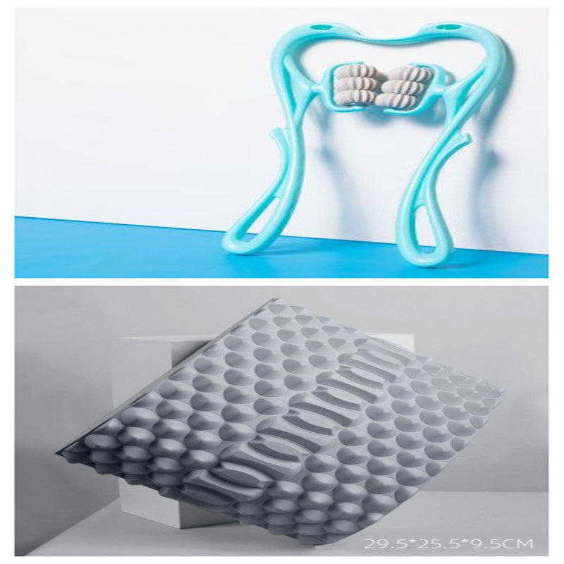 Multifunktionell 6-hjuls Nackmassager – Manuell Roller för Muskelavslappning