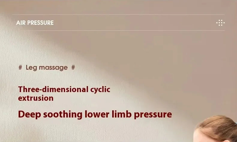 Ben- & fotmassager med lufttryck – Djup vadmassage, knådning & kompression + fjärrkontroll