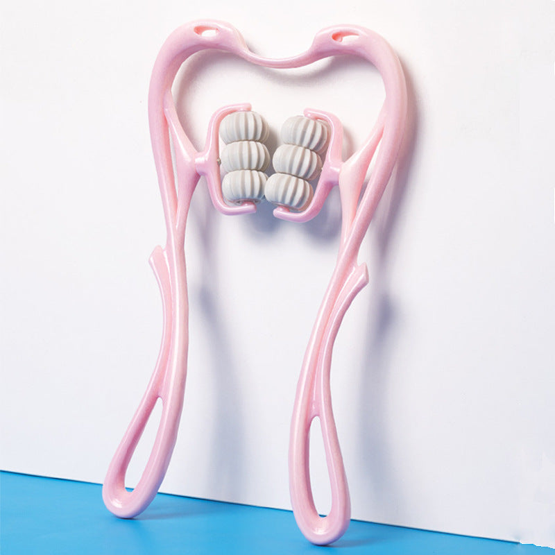 Multifunktionell 6-hjuls Nackmassager – Manuell Roller för Muskelavslappning